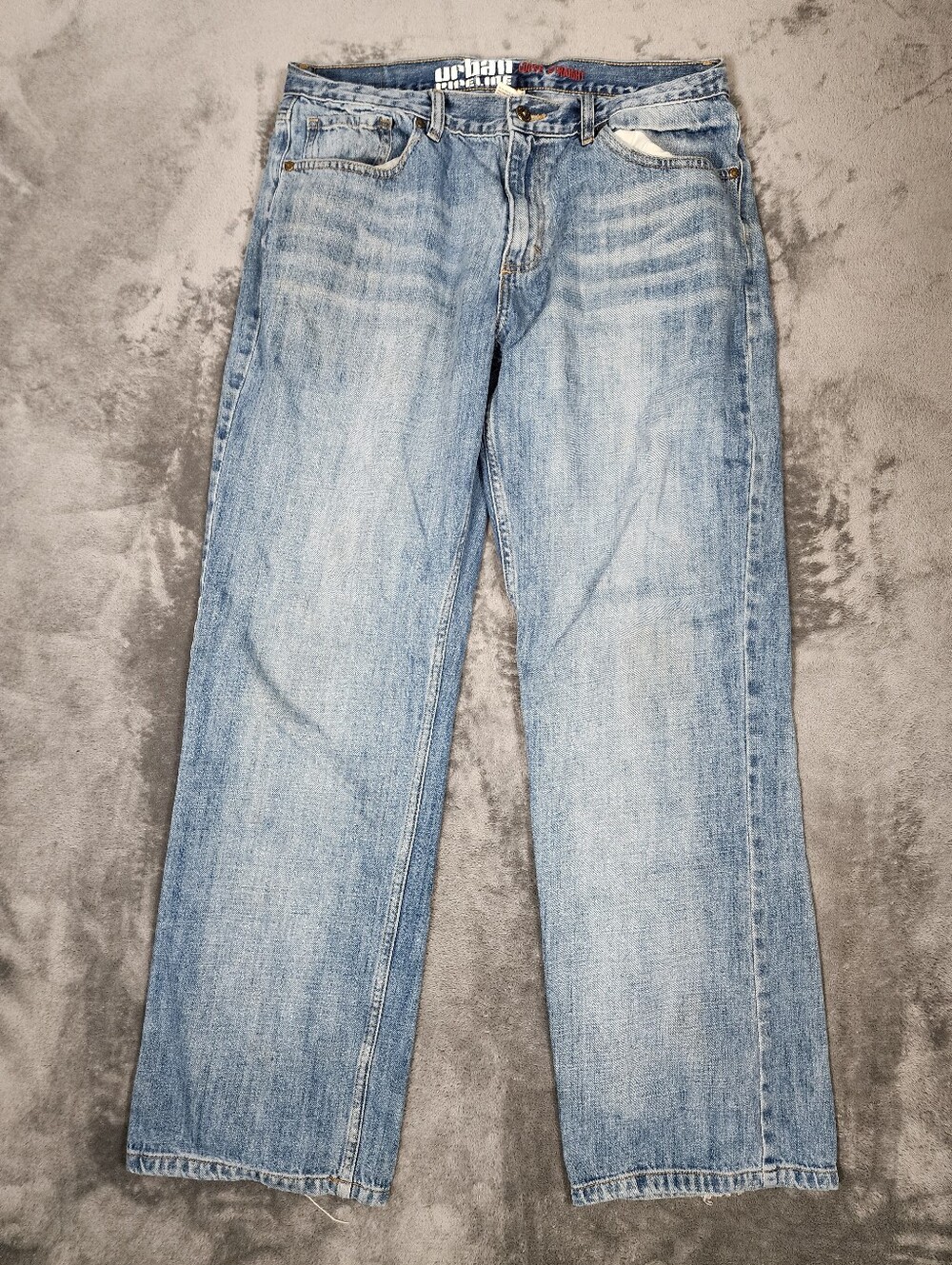 urban pipeline Light Wash Loose Straight Cut Jeans for Men